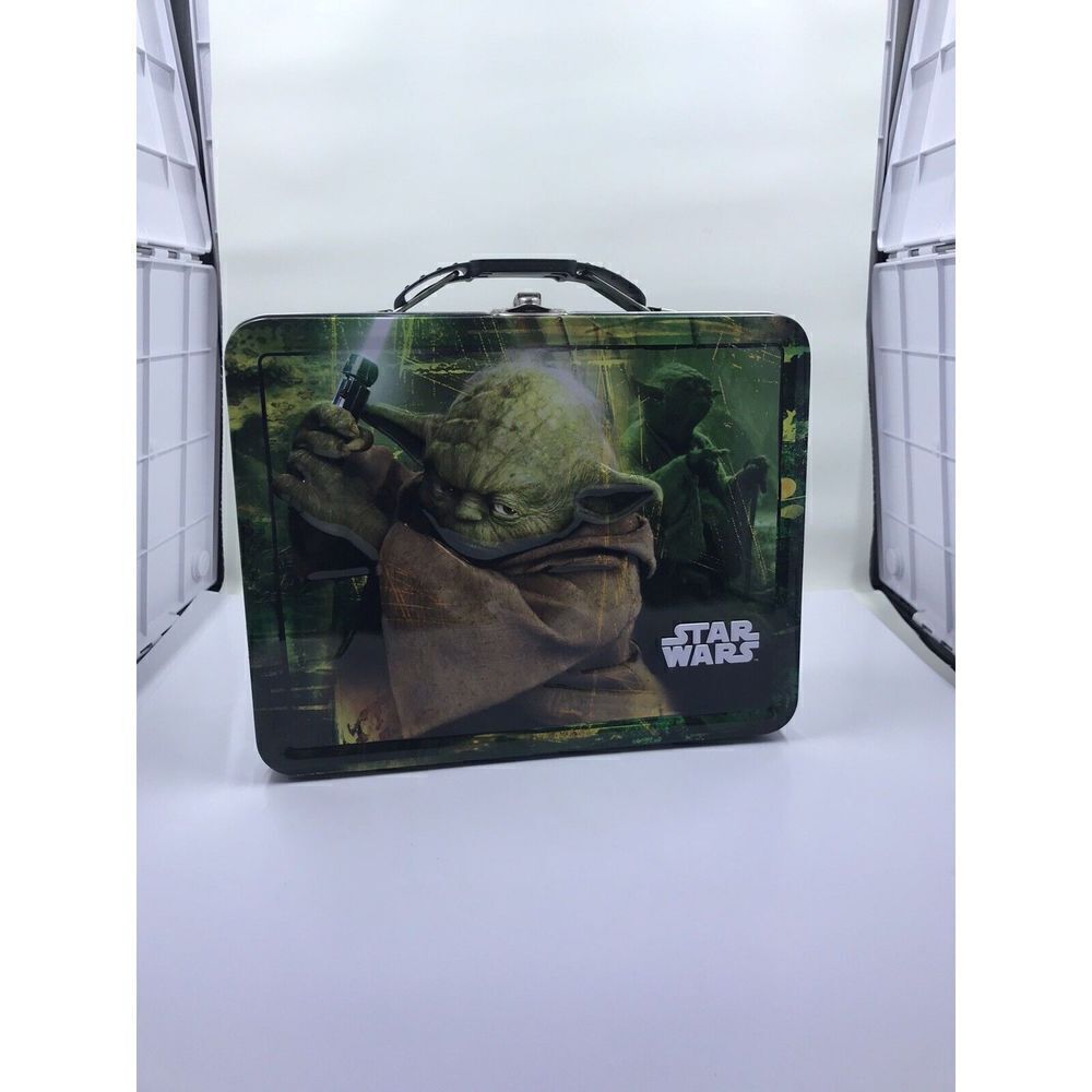 Star Wars Yoda Jedi Master Metal Lunchbox 2010 Embossed Tin Box Co Used